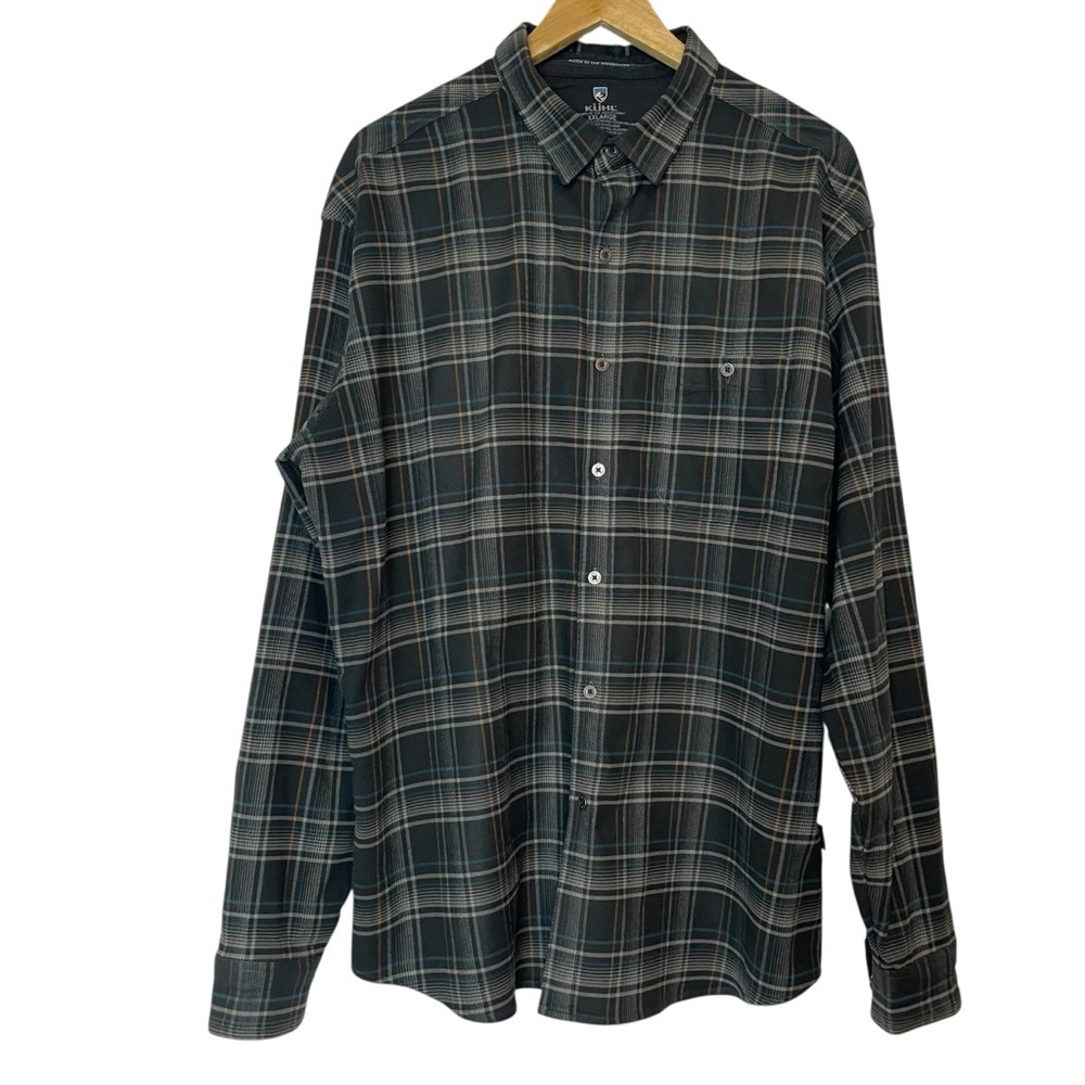 KUHL Flannel Shirt Mens XXL Plaid Outdoor Casual Button Down - Picture 1 of 11